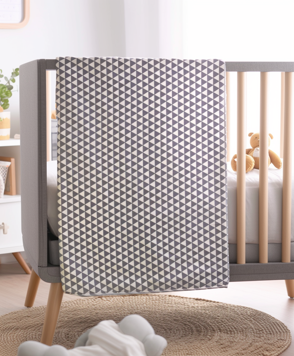 Prism Nest Fitted Gray Crib Sheet